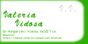 valeria vidosa business card